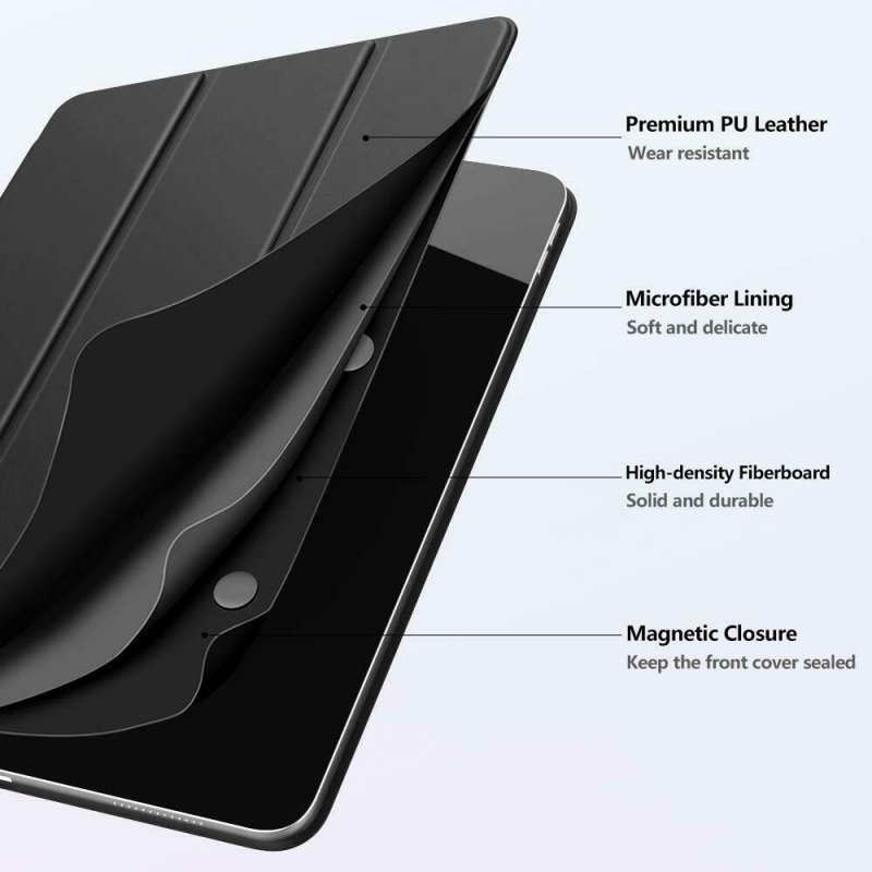 Bao Da iPad Pro 11 2020 Hít Lưng Smart Folio Cao Cấp với chất liệu da sịn mịn mền lưng hít kính máy, chức năng đóng tắt dể sử dụng